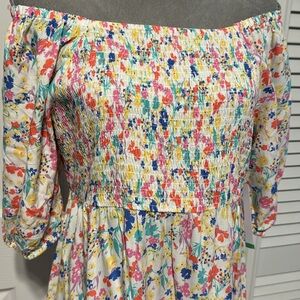 Como Vintage Floral Maxi Dress L